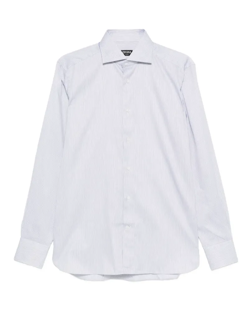 Ermenegildo Zegna Gestreiftes Hemd - Blau Blau