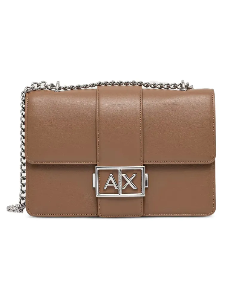 Armani Exchange Umhängetasche mit Logo-Schild - Braun Braun