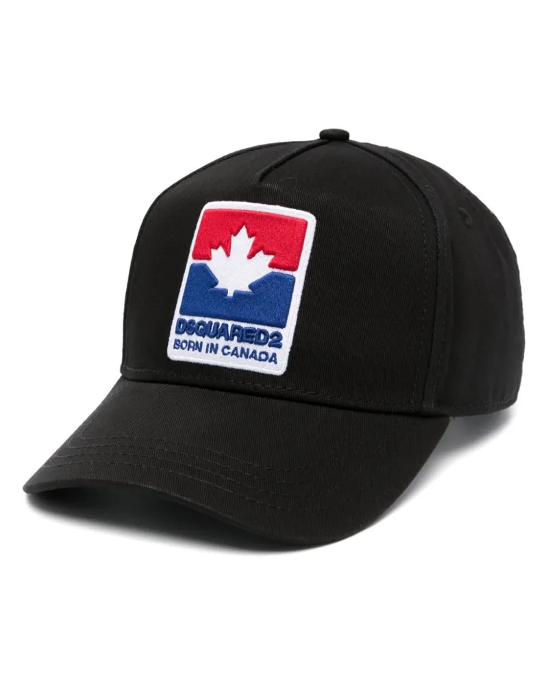 Dsquared2 Baseballkappe mit Logo-Stickerei - Schwarz Schwarz