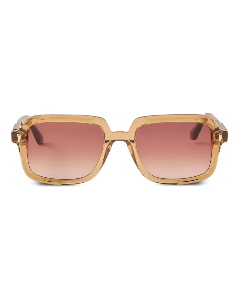 Sandro logo-plaque rectangle-frame sunglasses - Braun Braun