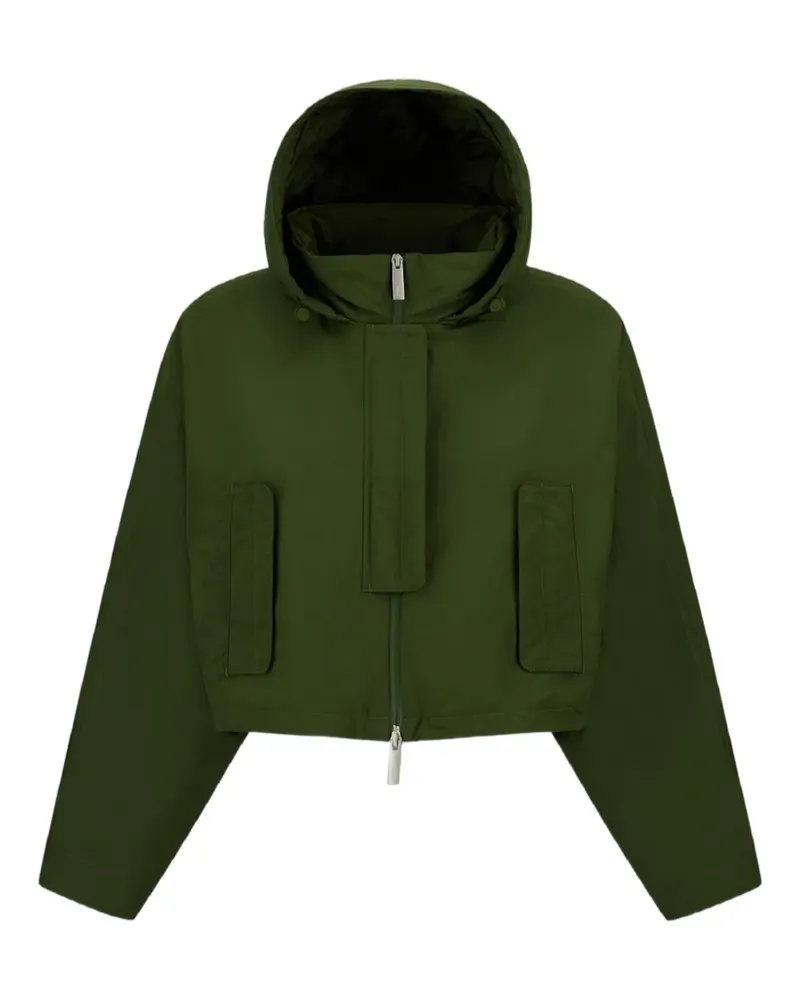 Herno Cropped-Jacke mit Kapuze - Grün Grün
