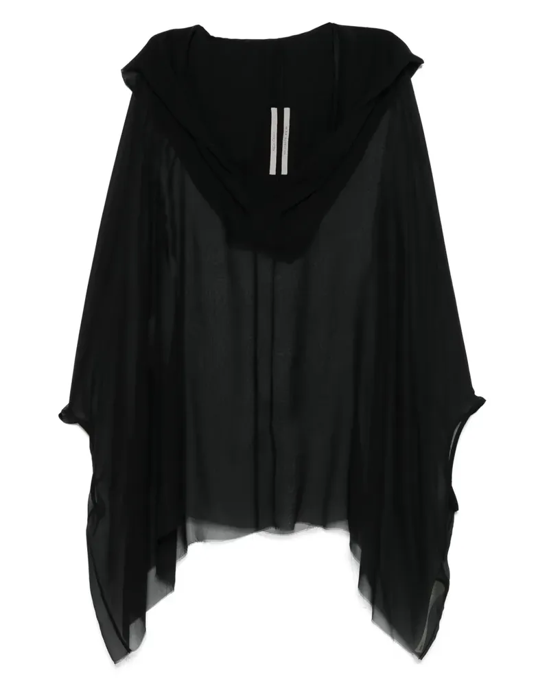 Rick Owens Kapuzenjacke aus Seide - Schwarz Schwarz