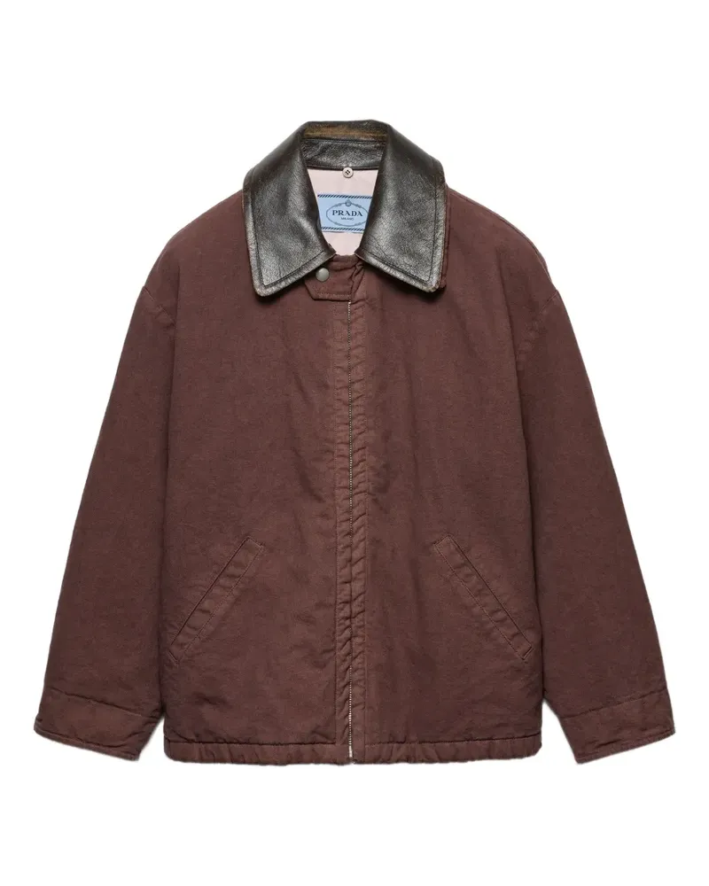 Prada Jacke mit Triangel-Logo - Braun Braun