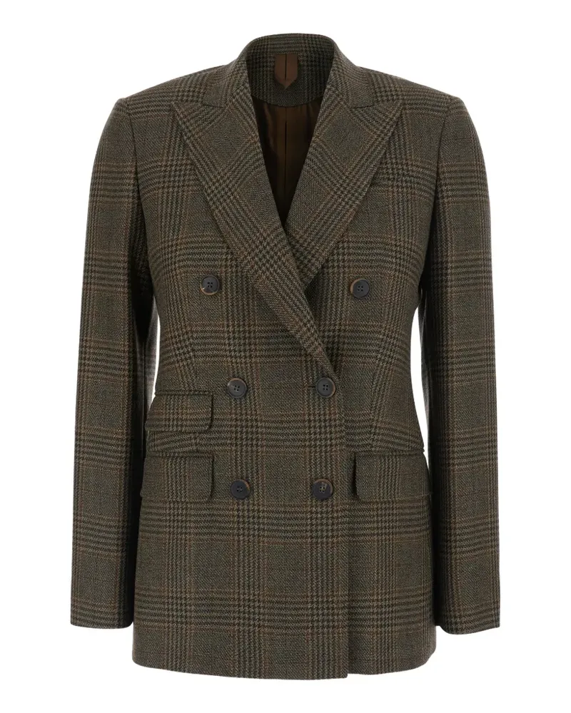 Max Mara Karierte Cabanjacke - Braun Braun