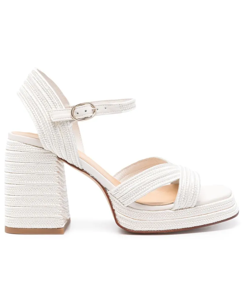 Castañer Valle Sandalen 90mm - Weiß Weiß