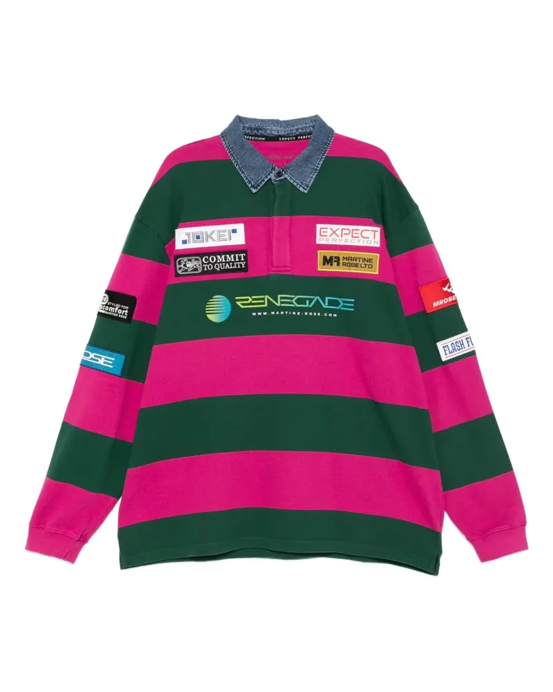 Martine Rose Gestreiftes Rugby-Shirt - Grün Grün