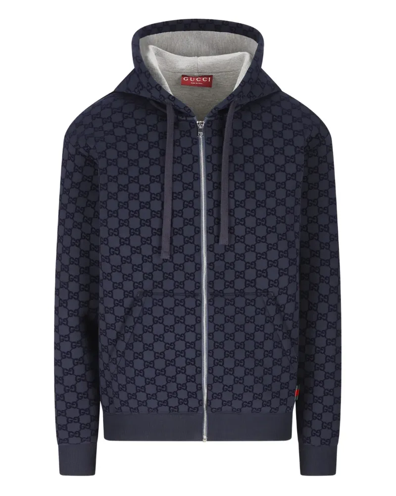 Gucci Hoodie mit GG-Muster - Blau Blau