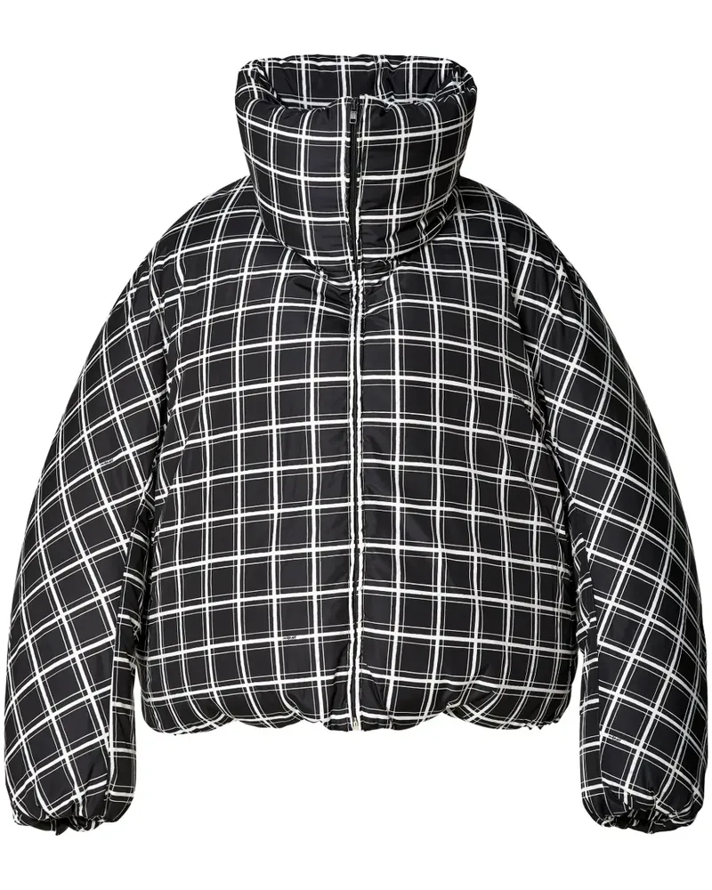Marni Gefütterte Jacke mit Karomuster - Schwarz Schwarz