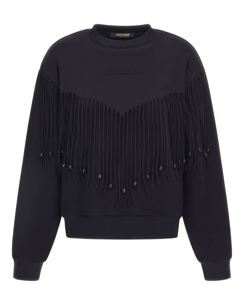 Roberto Cavalli fringe sweatshirt - Schwarz Schwarz