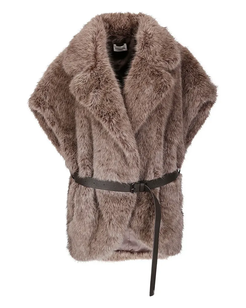 P.A.R.O.S.H. P.A.R.O H. Portal belted gilet - Braun Braun