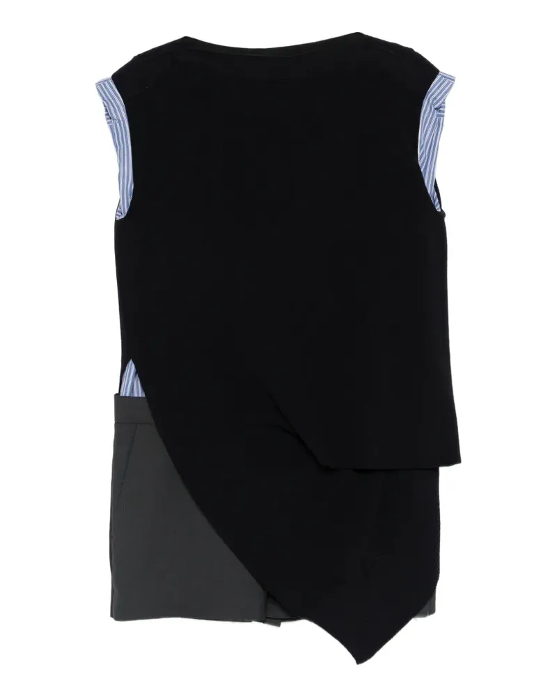 Sacai asymmetric mini dress - Blau Blau