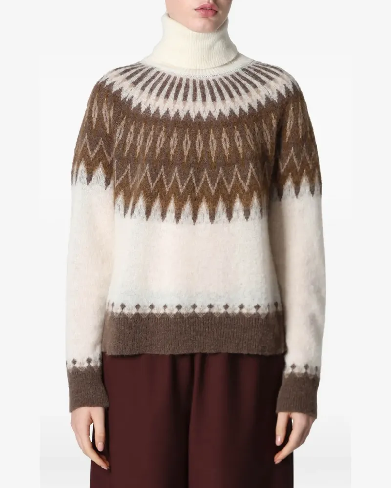Roberto Collina Pullover mit Fair-Isle-Strickmuster - Nude Nude