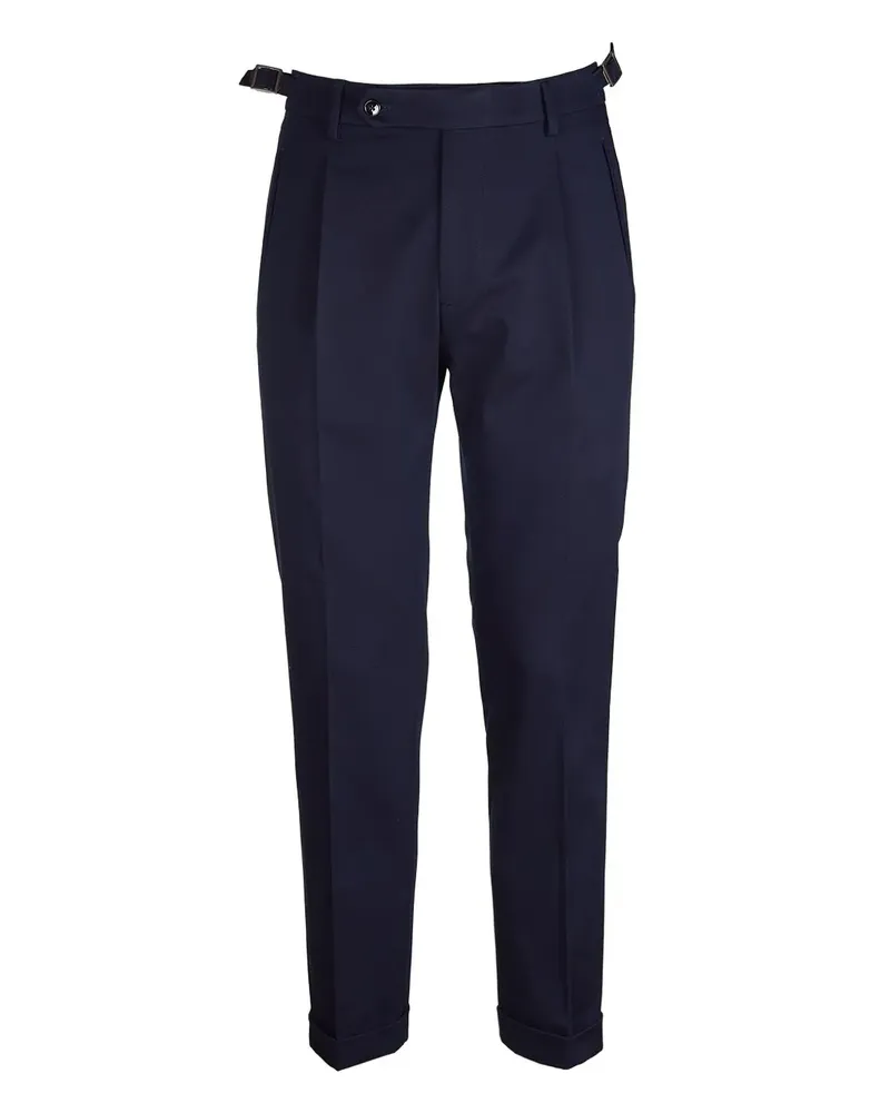 Berwich Retro Hose mit Falten - Blau Blau