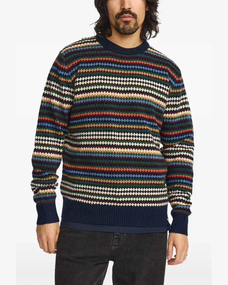 RVLT/revolution Gestreifter Strickpullover - Blau Blau