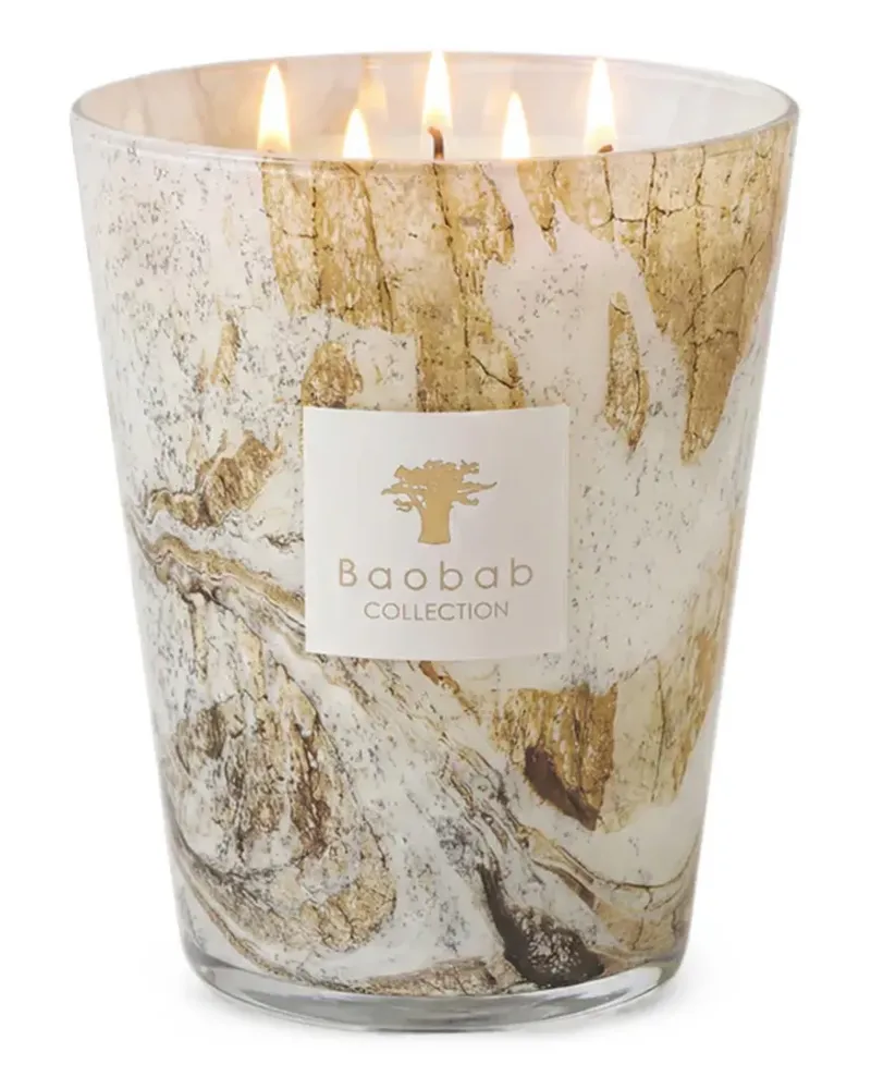 Baobab Collection Naïs Duftkerze mit Marmor-Effekt (24cm) - Nude Nude