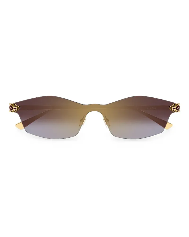 Cartier Panthere de Cartier Sonnenbrille mit geometrischem Gestell - Gold Gold