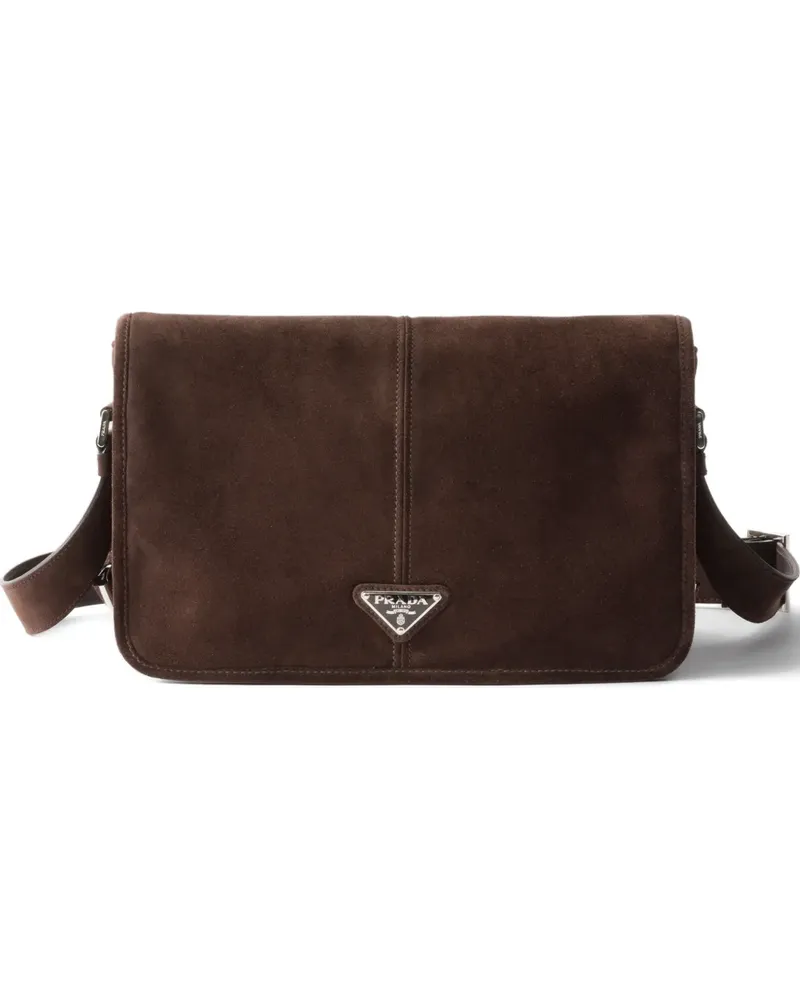 Prada suede shoulder bag - Braun Braun