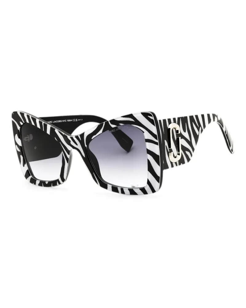 Marc Jacobs zebra-print cat-eye frame sunglasses - Weiß Weiß