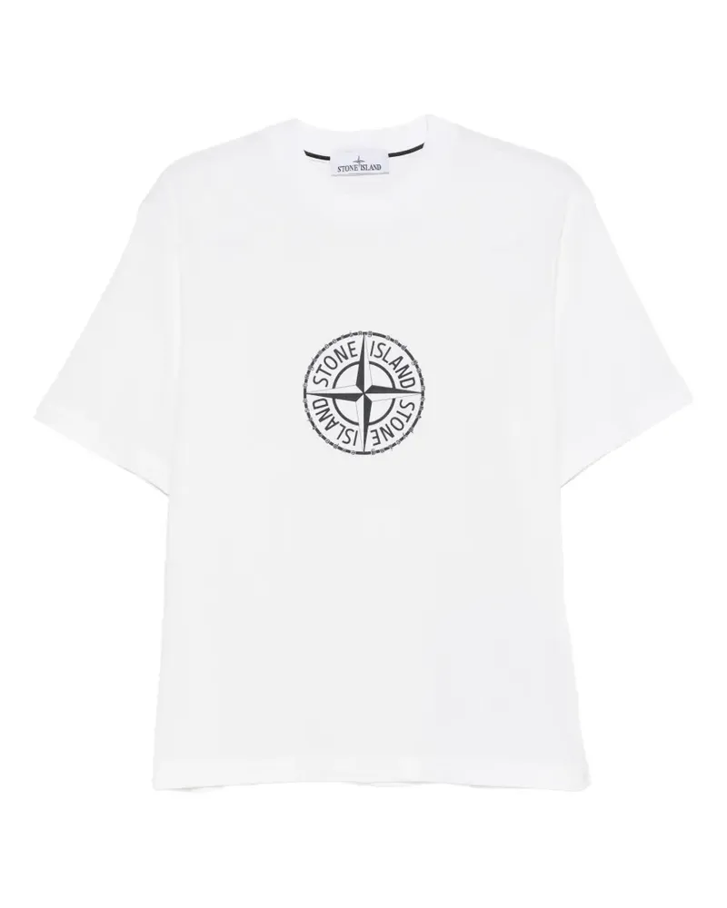 Stone Island logo-print T-shirt - Weiß Weiß