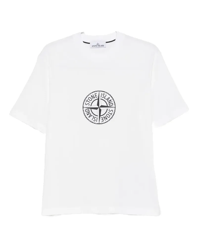 Stone Island logo-print T-shirt - Weiß Weiß