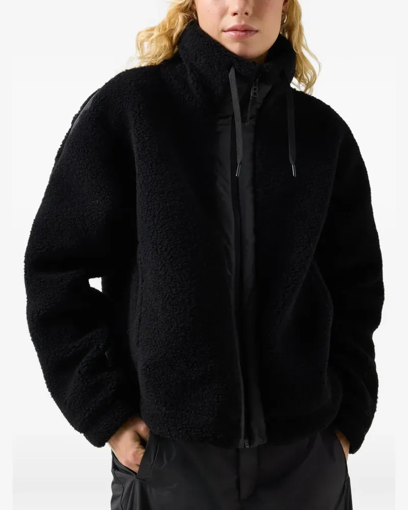 Bogner Fire & Ice Ninetta Jacke in Teddy-Optik mit Ripstop-Einsatz - Schwarz Schwarz