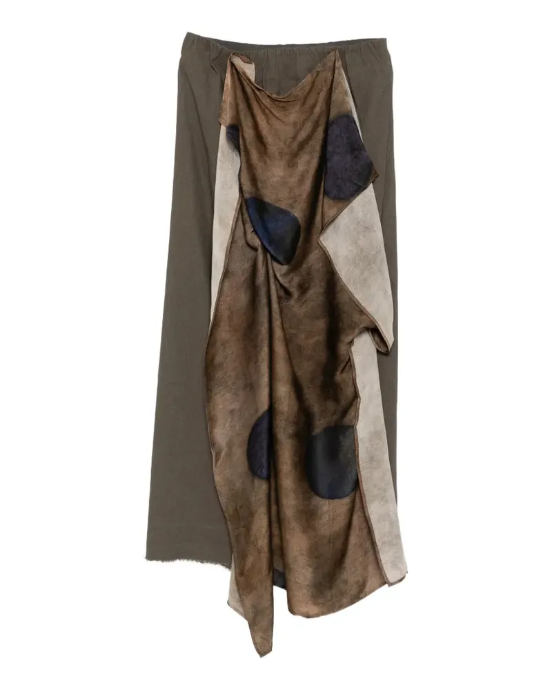 Uma Wang draped Gale midi skirt - Braun Braun
