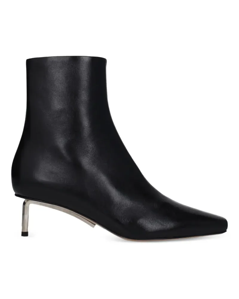 OFF-WHITE geometric-heel pointed-toe ankle boots - Schwarz Schwarz