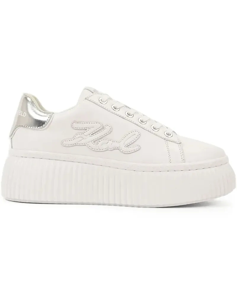 Karl Lagerfeld Sneakers mit Logo-Patch - Weiß Weiß
