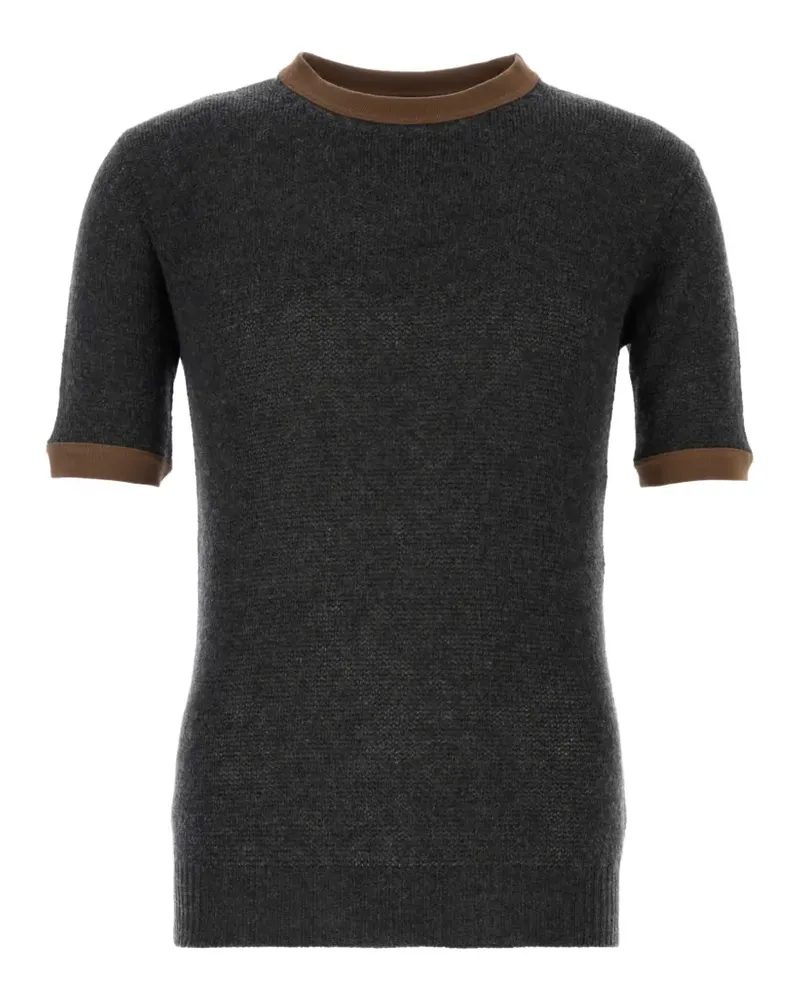 Prada short-sleeved knitted T-shirt - Grau Grau
