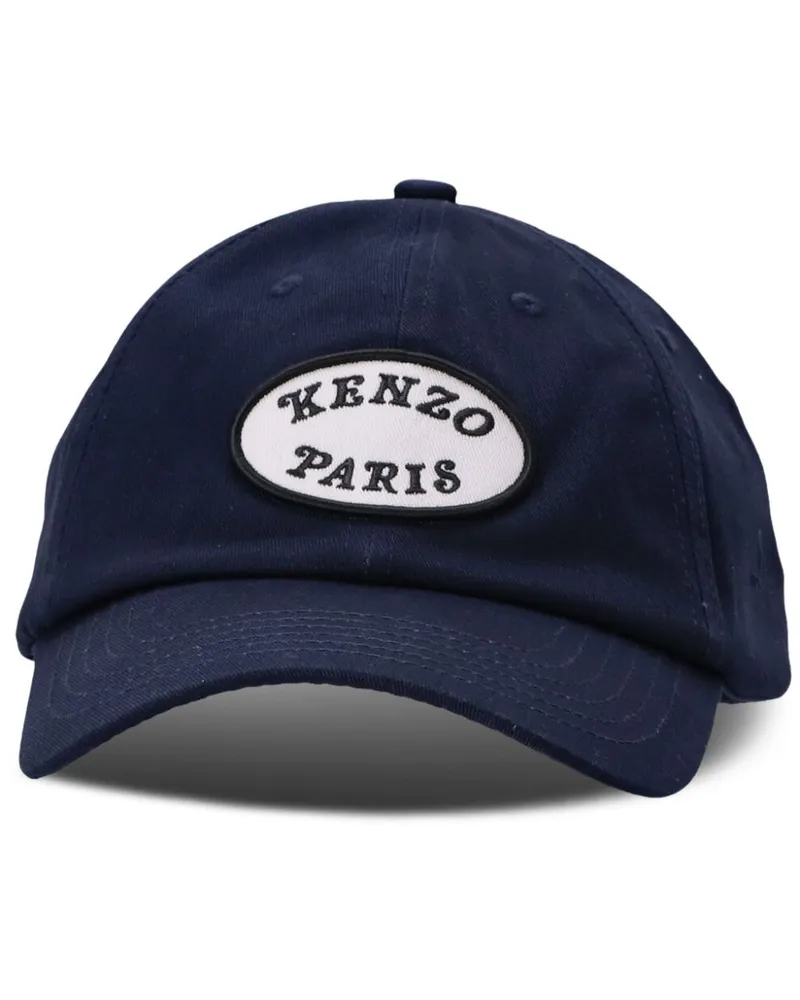 Kenzo Baseballkappe mit Logo-Patch - Blau Blau