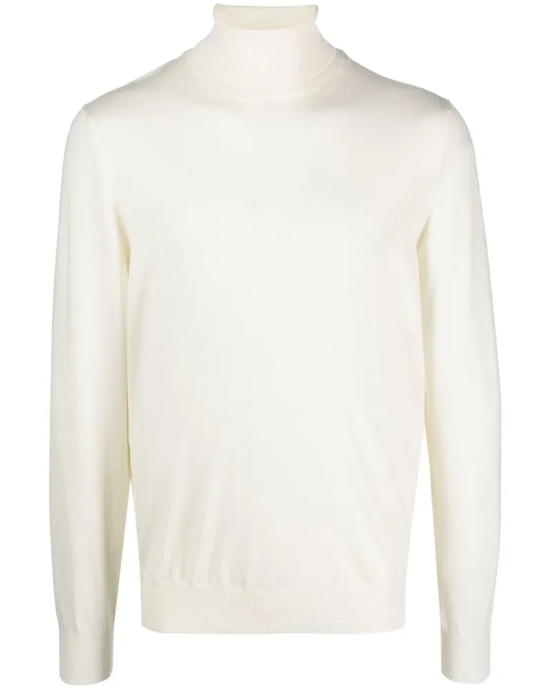 BARBA Klassischer Rollkragenpullover - Weiß Weiß