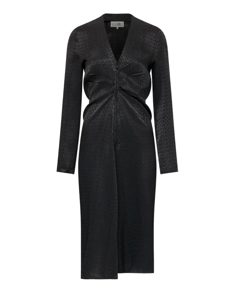 Maison Margiela jacquard wrap dress - Schwarz Schwarz