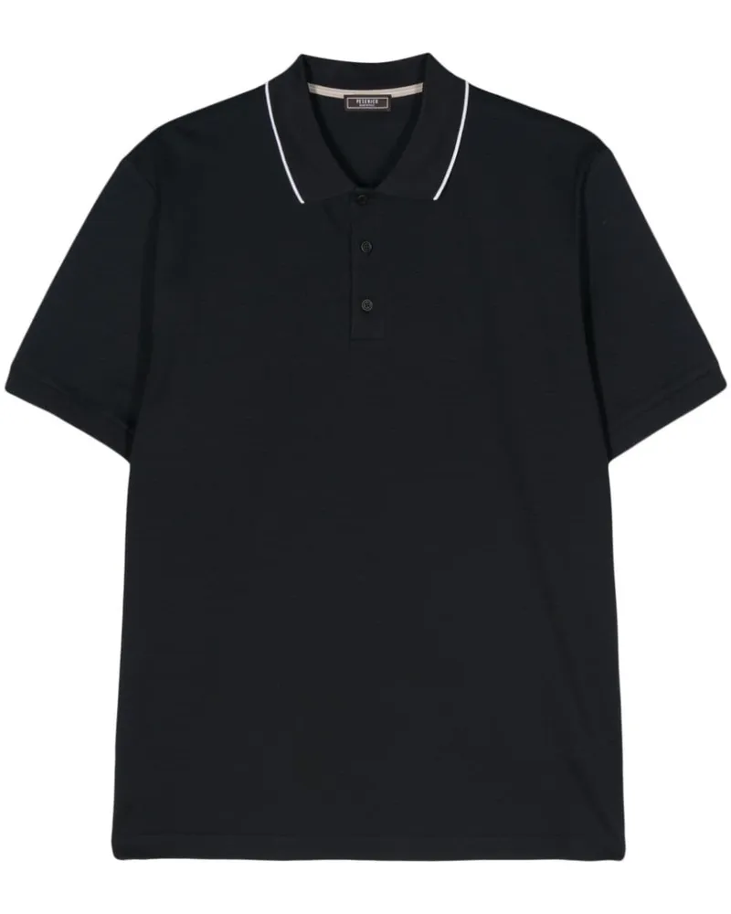 Peserico Klassisches Poloshirt - Blau Blau