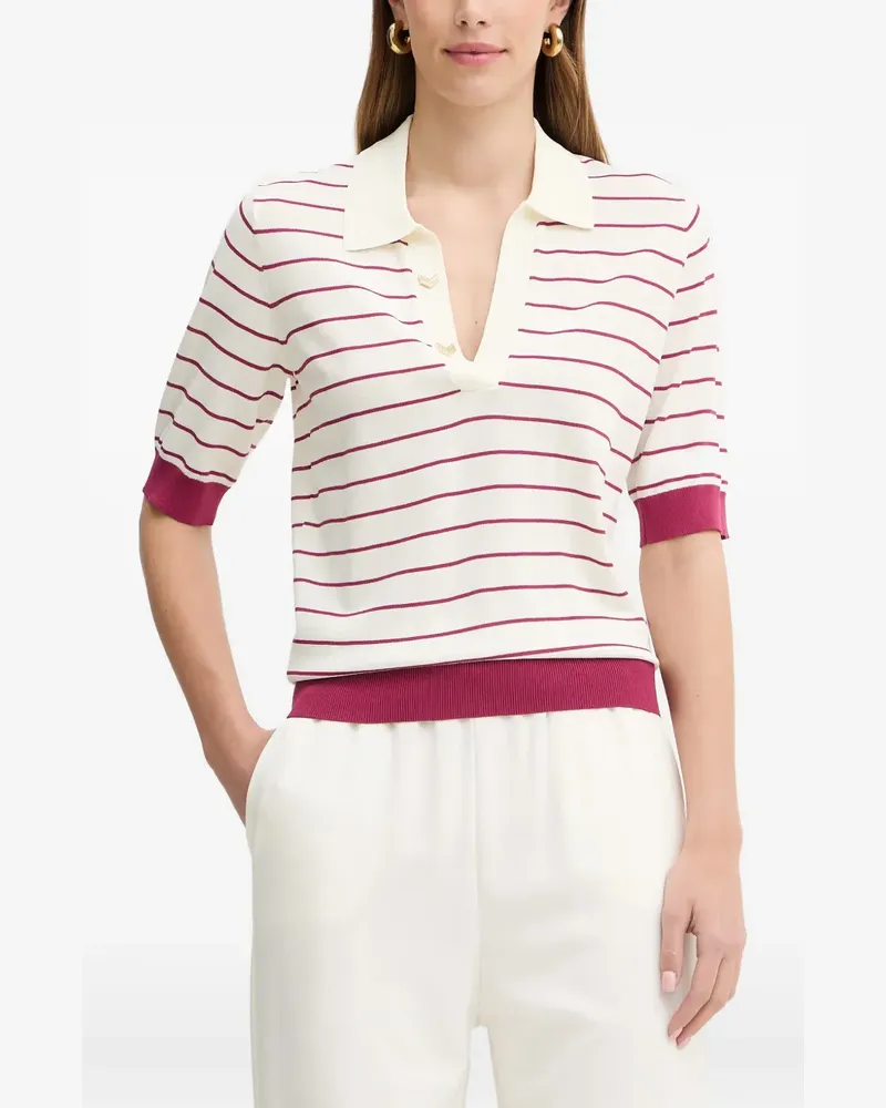 Liu Jo striped-knit top - Nude Nude