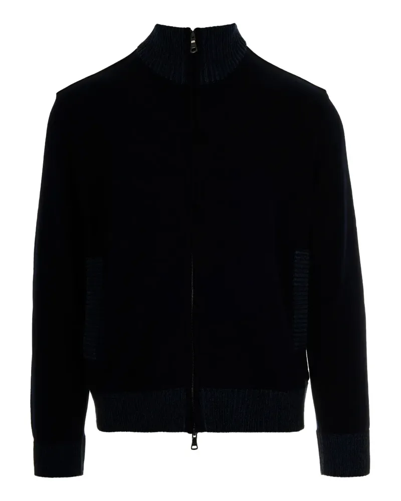 Paul & Shark Cardigan mit geripptem Saum - Blau Blau