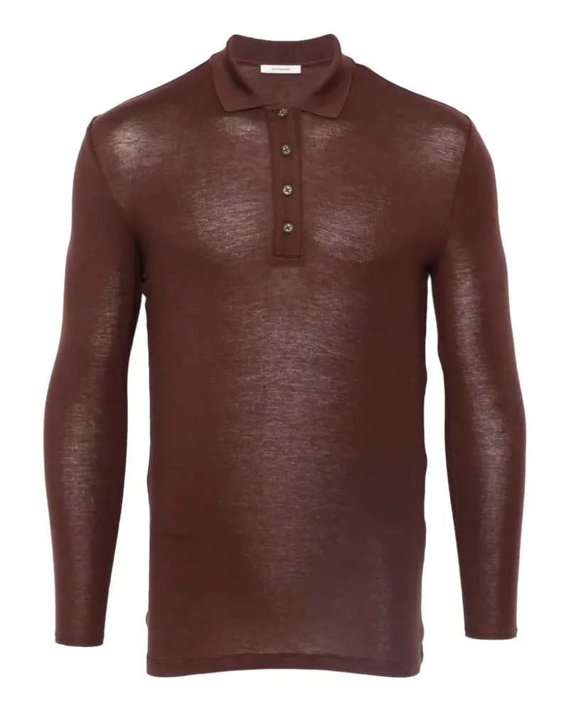 Entire Studios long-sleeve polo shirt - Braun Braun