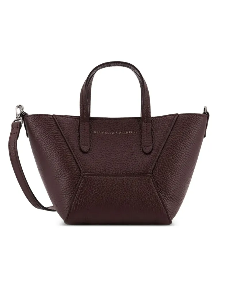 Brunello Cucinelli Strukturierte BC Duo Schultertasche - Braun Braun