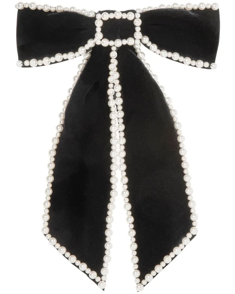 Jennifer Behr Lennox Haarspange mit Schleife - Schwarz Schwarz