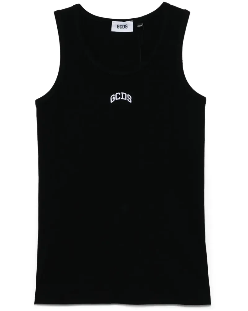 GCDS Tanktop mit Logo-Stickerei - Schwarz Schwarz