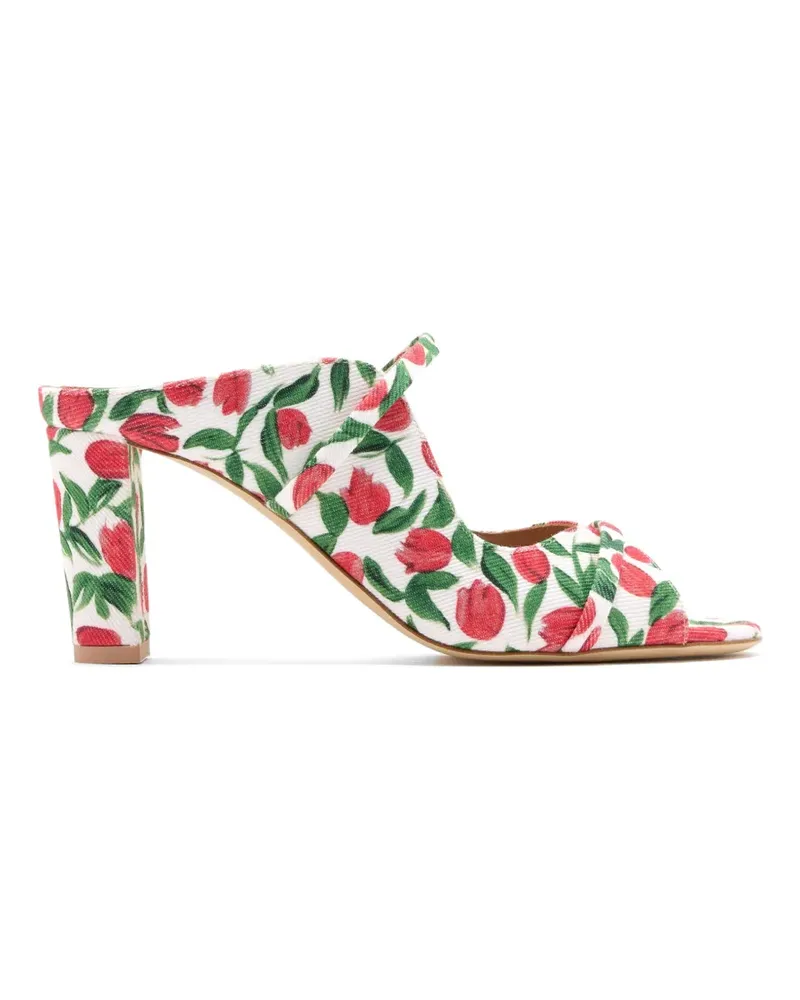 Malone Souliers Norah Sandalen mit Blumen-Print - Weiß Weiß