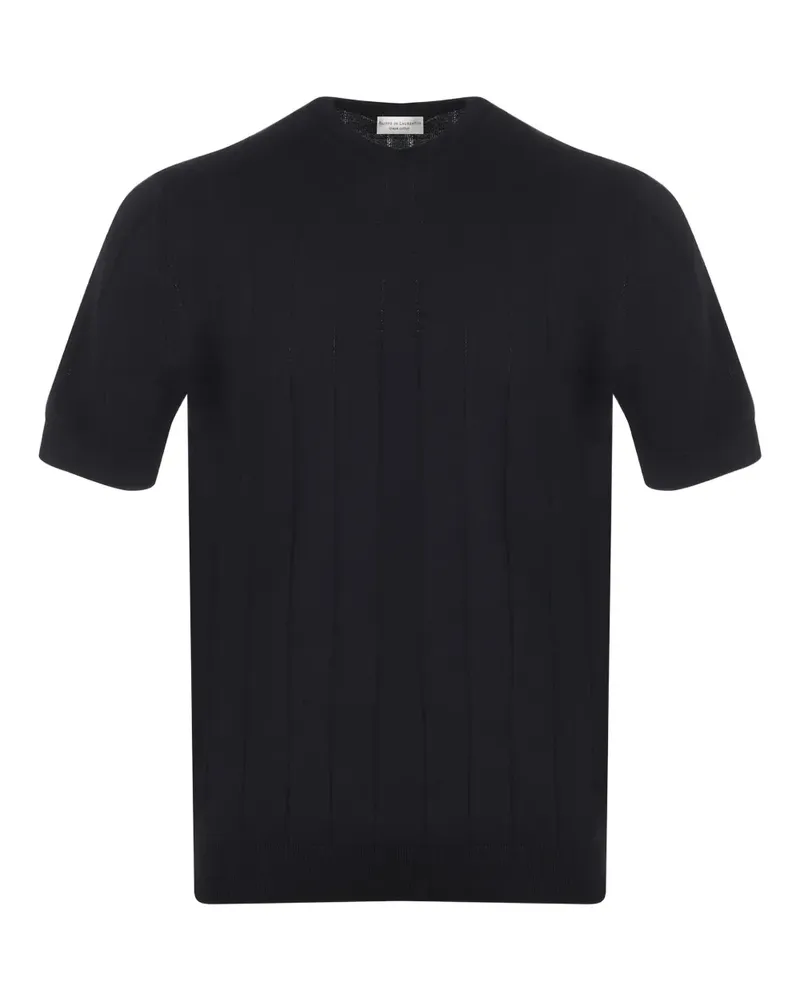 Filippo de Laurentiis T-Shirt aus geripptem Strick - Schwarz Schwarz