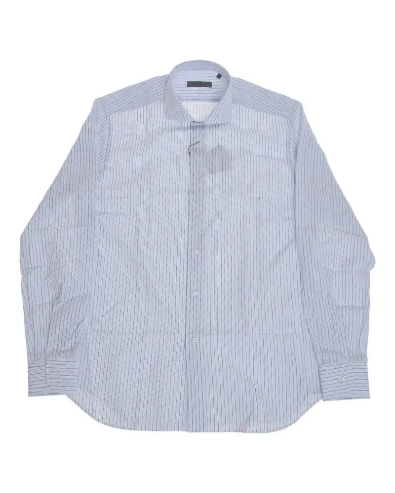 Corneliani striped long-sleeve shirt - Blau Blau