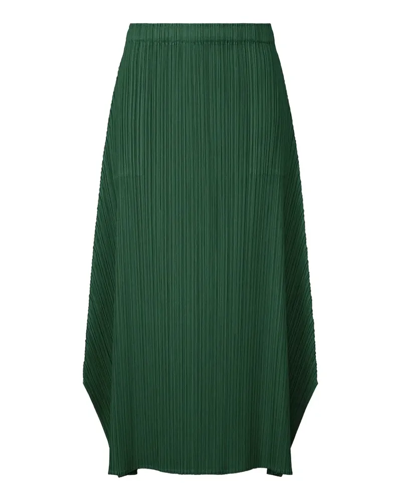 Issey Miyake pleated midi skirt - Grün Grün