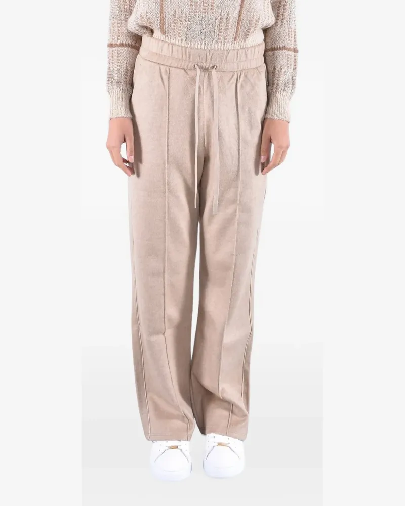 Max Mara Wide-Leg-Hose mit Kordelzug - Nude Nude