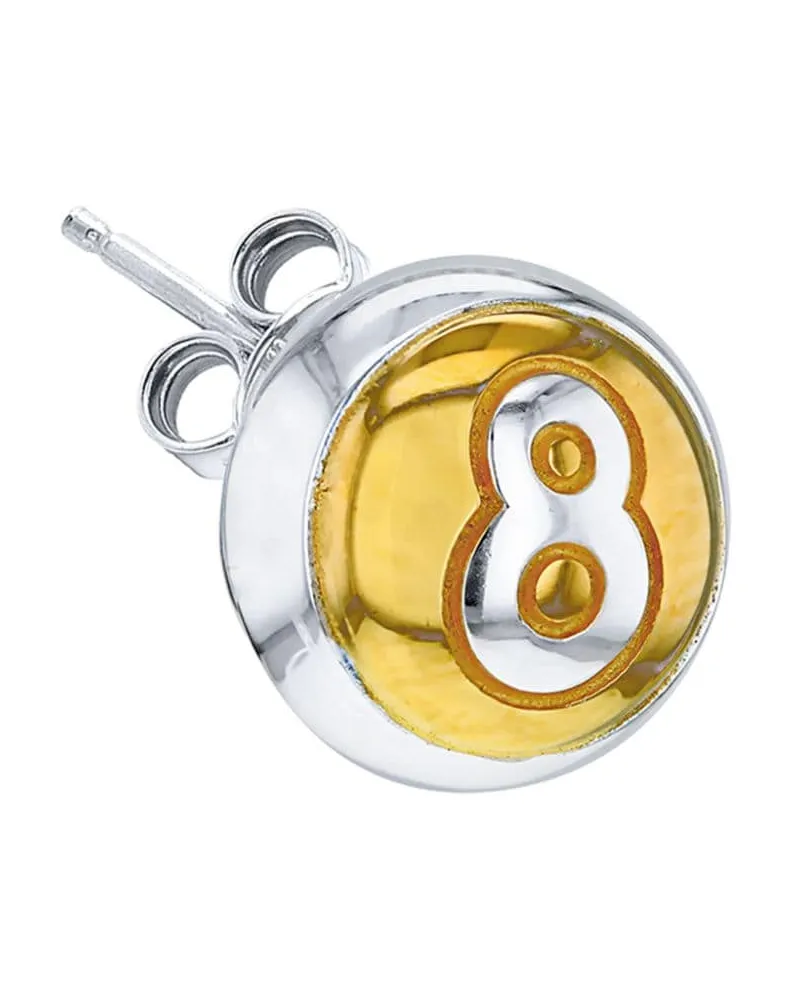 True Rocks Eight Ball Ohrring Silber
