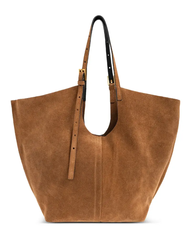 AllSaints Ara buckle-detail tote bag - Braun Braun