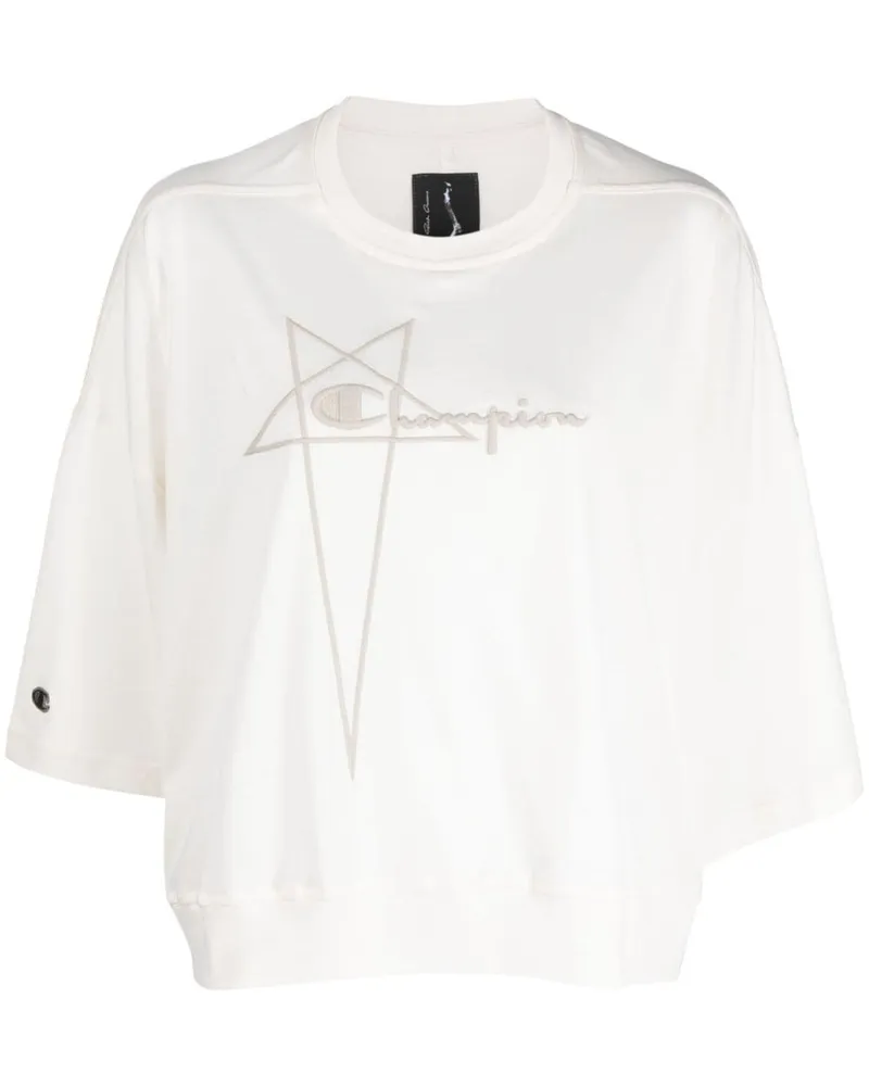 Rick Owens T-Shirt mit Logo-Stickerei - Nude Nude