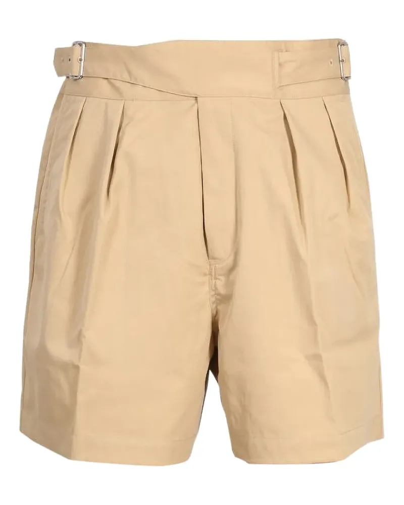 Kenzo belted pleated shorts - Nude Nude