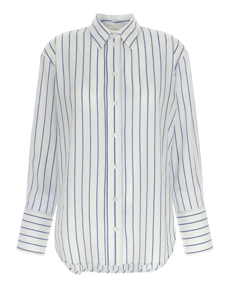 TELA Dayane striped cotton shirt - Weiß Weiß