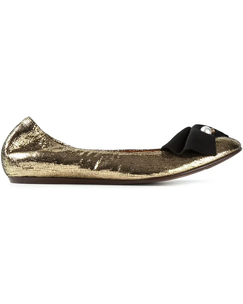 Lanvin Ballerinas mit Perlen - Metallic Metallic